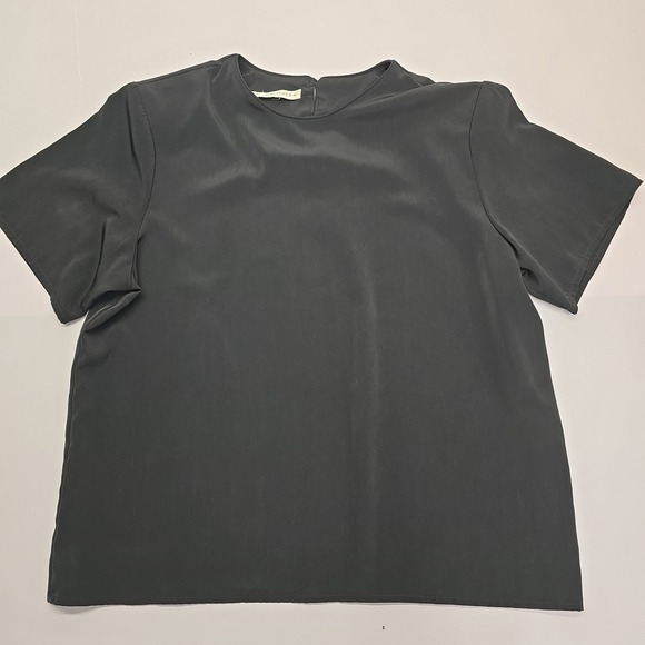 Jack Mulqueen Tops - Jack Mulqueen Womens Black Short Sleeve Blouse Crew Neck Keyhole Back Top